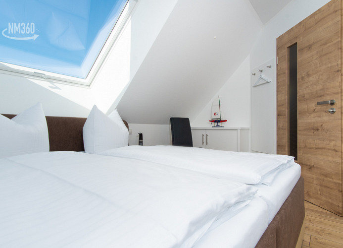 Bett mit Himmelblick